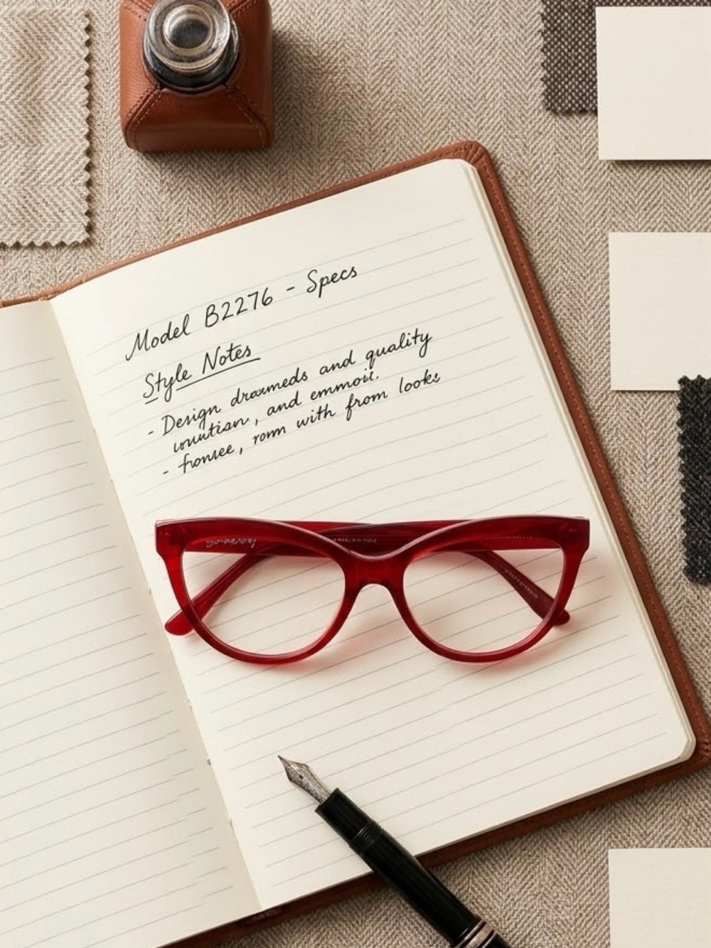 BURBERRY B2276 Luminous Red Cat-Eye Eyeglasses